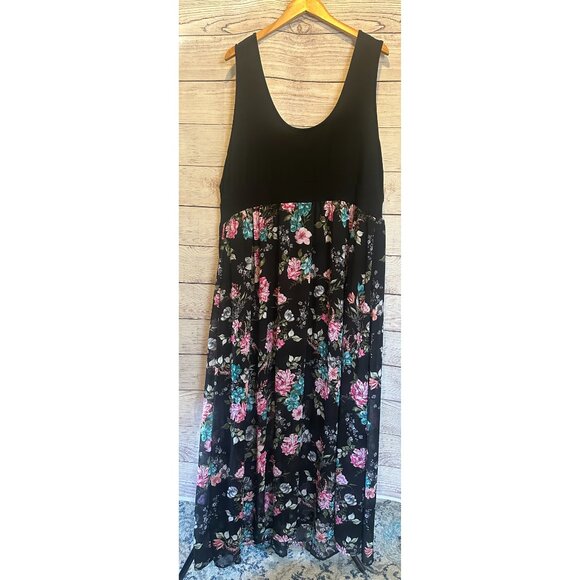 Maxi Torrid Floral Chiffon Knit Maxi Dress in Women's Plus Size 3XL - Picture 4 of 7